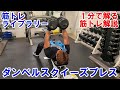 【1分で解る筋トレ解説】ダンベルスクイーズプレス【筋トレライブラリー】