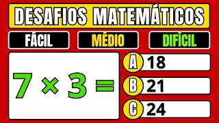 😱 Apenas os Mais Inteligentes Conseguem Passar! | Quiz de Matemática com 110 Perguntas ➗💯