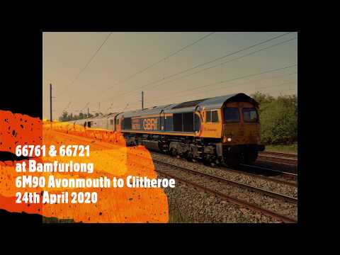 66761 & 66721 at Bamfurlong 25th April 2020
