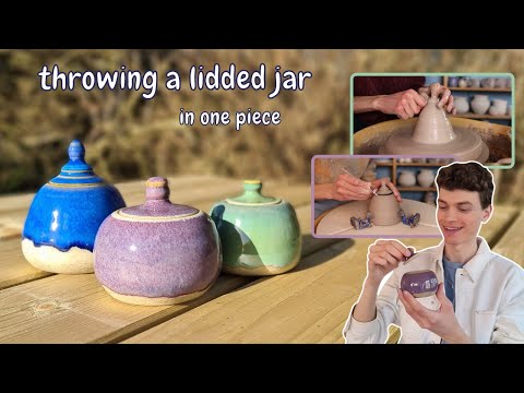 How To Make A Lidded Jar In One Piece // cut off lid