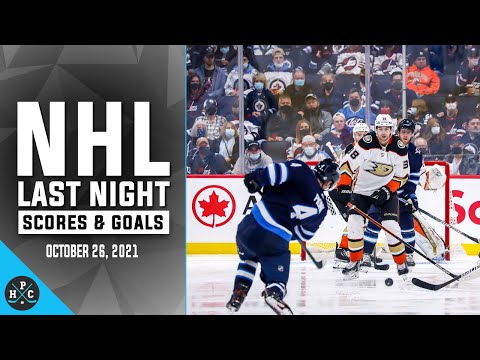 NHL Last Night: All 40 Goals and Scores on October 26, 2021