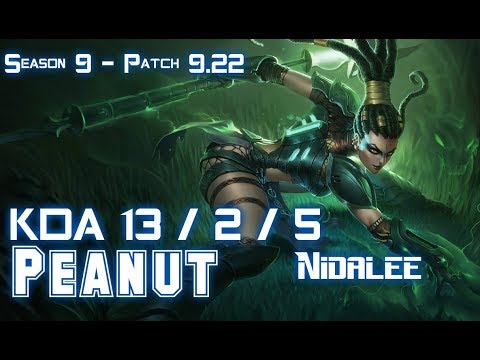 Peanut NIDALEE vs GRAGAS Jungle - Patch 9.22 KR Ranked