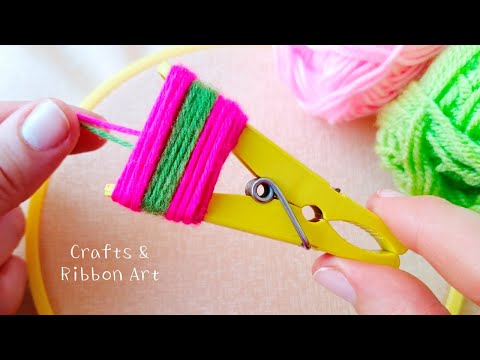 It's so Beautiful 💖🌟 Superb Flower Craft Idea with Wool - DIY Amazing Woolen Flower Craft
