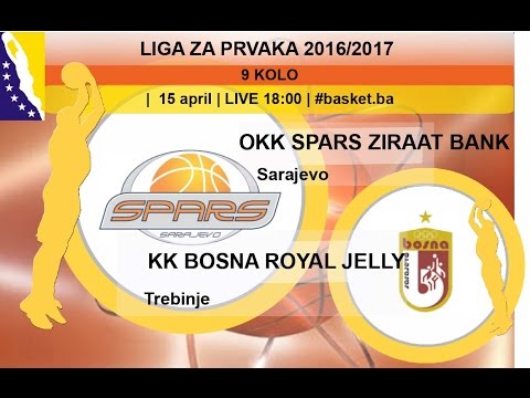 OKK Spars Ziraat Bank - KK Bosna Royal Jelly | Liga za prvaka | 9. kolo | LIVE 18:00