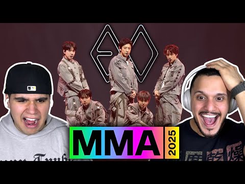 FIRST TIME REACTING TO EXO - 늑대와 미녀 + Monster + 전야 + Love Shot + 으르렁 + Back it up AT MMA 2025