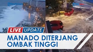 Penampakan Manado Town Square Dihantam Ombak Tinggi, Mobil-mobil Terseret hingga ke Pinggir Pantai