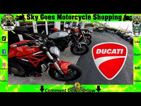 Sky Goes Motorcycle Shopping