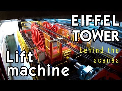 Tour of EIFFEL TOWER ELEVATOR MACHINE ("no filming allowed")