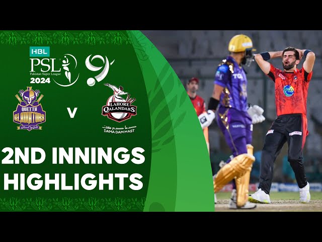 2nd Innings Highlights | Quetta Gladiators vs Lahore Qalandars | Match 28 | HBL PSL 9 | M1Z2U