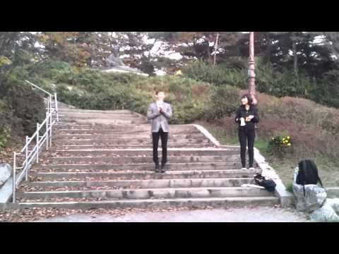 111113 인가후 권이 팬미팅 계단에서 내리기 ㅋ