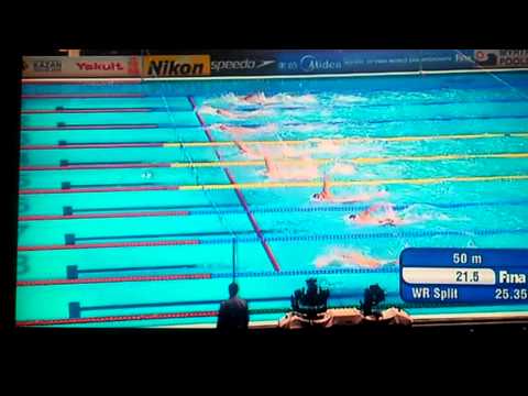 FINALE 100m DOS CHAMPIONNAT DU MONDE DE NATATION BARCELONE 2013 JEREMY STRAVIUS