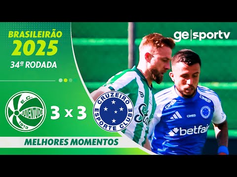 Gols e lances de Juventude-RS x Cruzeiro