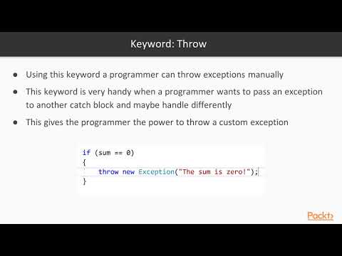 Learning Object Oriented Programming with C 7 Exception Handling | packtpub com