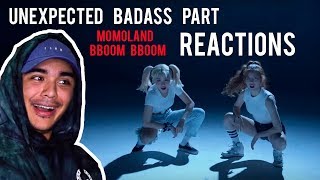 PEOPLE REACTING TO UNEXPECTED RAP PART IN MOMOLAND BBOOM BBOOM (COMPILATION)