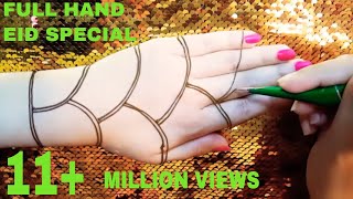Full Hand Eid Special Mehndi Design || Beautiful simple and easy fuller mehndi design for eid