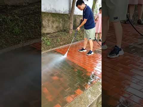 High-pressure water gun for cleaning floors 💦, powerful effect 🔥, easily removes moss stains ✨!