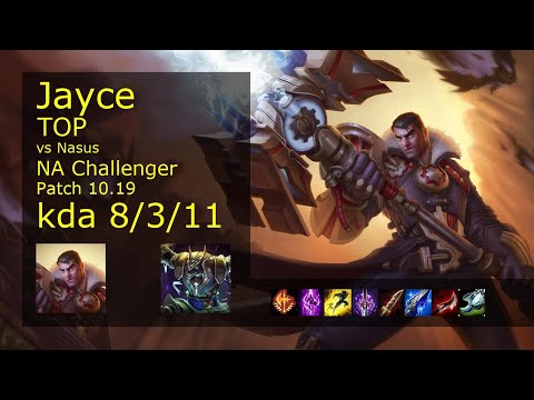 Jayce vs Nasus Top - NA Challenger 8/3/11 Patch 10.19 Gameplay