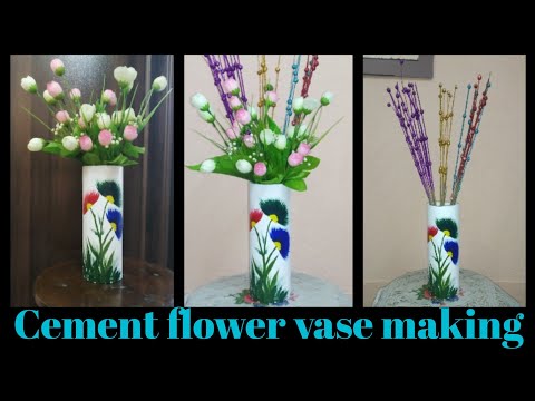 cement flower vase making