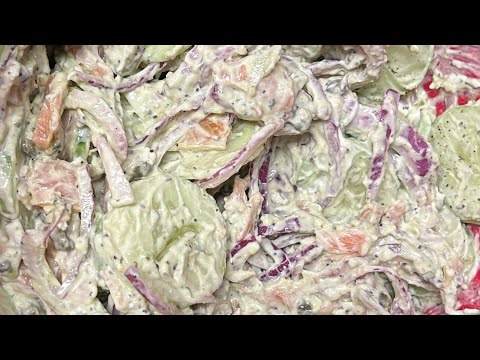 Cucumber & Smoked Salmon Salad #cucumbersalad