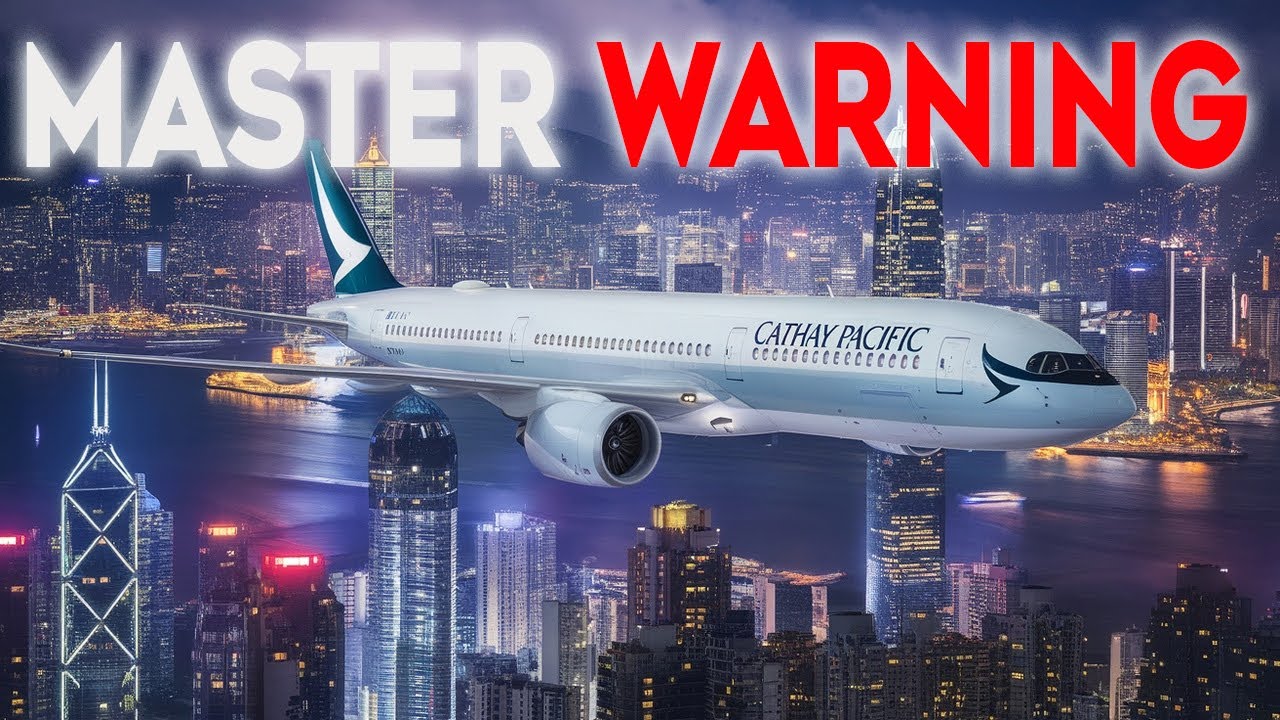 MOTOR ASTASCADO a plena potencia. CATHAY 780 a máxima velocidad sobre HONG KONG.