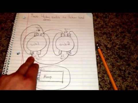 How to Wire Two 4 Ohm DVC Subs to a 1 Ohm Final Impedance