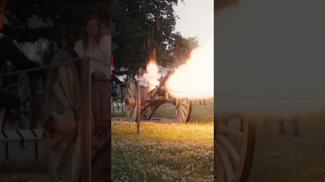 Tir au canon avec « le brutal » | canon de 4 livres sur le champ de bataille de Waterloo #napoleon