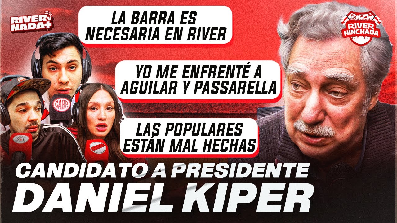 Daniel Kiper, candidato a presidente, en RIVER HINCHADA