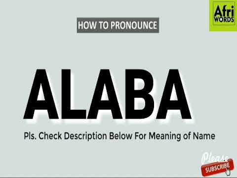 How to pronounce ALABA