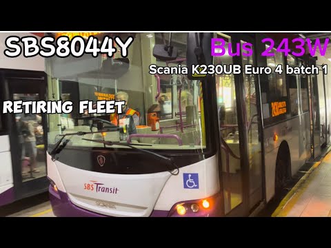 (After school ride+first video of 2024)Scania K230UB euro 4 batch 1 SBS8044Y on Bus 243W