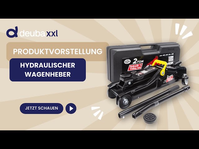 Video Teaser für DEUBA® Wagenheber Schwarz 2t 85-330mm inkl. Koffer