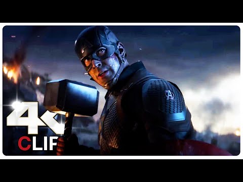 Captain America Wields Thor's Hammer Mjolnir Scene | AVENGERS 4 ENDGAME (2019) Movie CLIP 4K