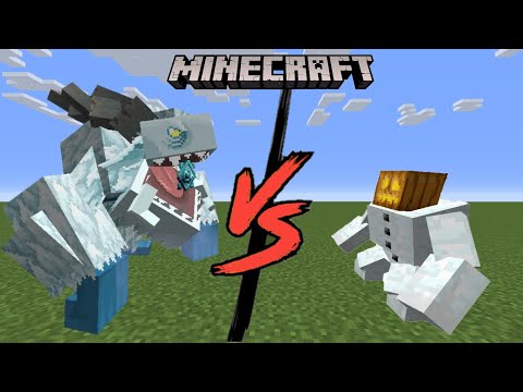 Frostmaw vs Mutant Snow Golem !! Who win? #34- Minecraft