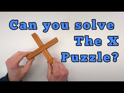 The "X" Wood Puzzle -- How to Solve & Build it.