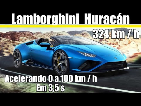 ♨️ Lamborghini Huracán EVO Spyder|Acelerando 0 a 100 km / h em 3,5 s velocidade máxima de 324 km / h