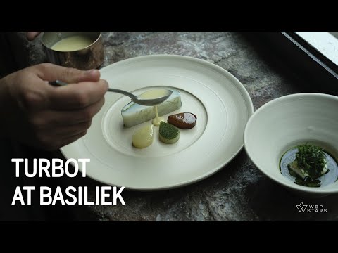 Chef Yornie van Dijk prepares delicious TURBOT at 1 Michelin star BASILIEK in The Netherlands