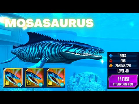 MOSASAURUS 3X MAX LEVEL-40 |JURASSIC WORLD: THE GAME