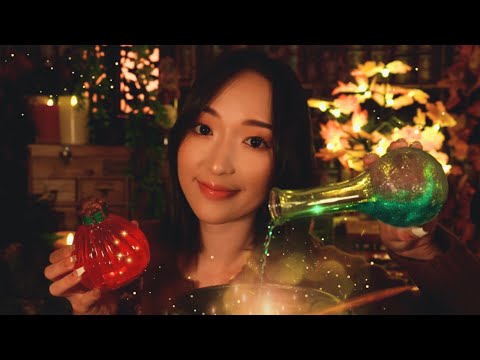 ASMR 🔮 Nuit dans un atelier de potions magiques à la lueur des bougies (NO TALKING)