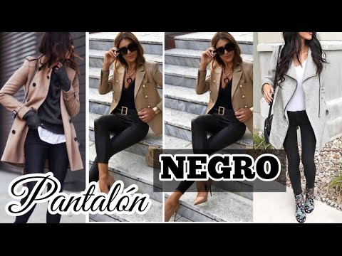 MODA Y TENDENCIAS MUJER 2021/2022 LOOKS CASUALES CON PANTALÓN NEGRO JEANS DE MODA