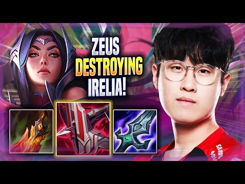 ZEUS DESTROYING WITH IRELIA! - T1 Zeus Plays Irelia MID vs Viktor! | Season 2022