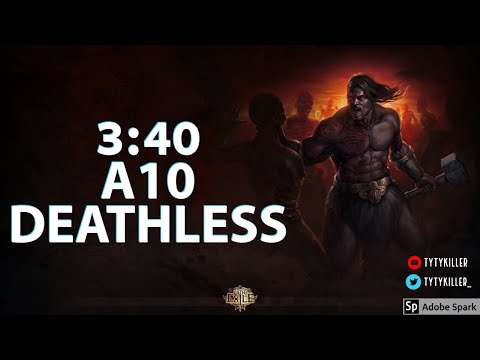 3:40 Marauder 1H Bladestorm Run - A10 Kitava, Merc Lab, All skill points done