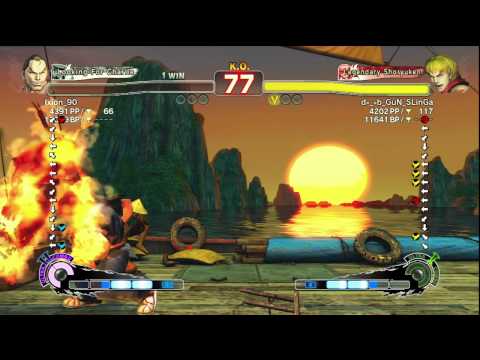 lxion_90 [Dan] vs. d-_-b_GuN_SLinGa [Ken] | 1 of 2 | SSF4 Arcade Edition