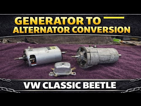 VW BEETLE GENERATOR TO ALTERNATOR CONVERSION + HOW TO REWIRE FOR AN ALTERNATOR - Baja Bug #vwbug