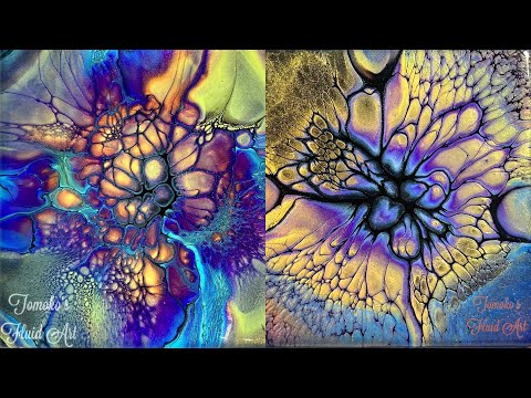 (61) How I layer ColourArte Primary Elements on black base/Sheleeart bloom technique/Fluid Art