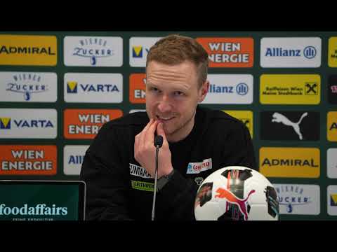 Press conference with SV Ried coach Maximilian Senft after the victory at SK Rapid