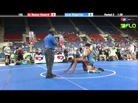 Junior 145 - Sir Romeo Howard (Illinois) vs. Isaac Dulgarian (Kansas)