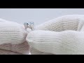 Anello In Oro Bianco Con Diamanti E Acquamarina