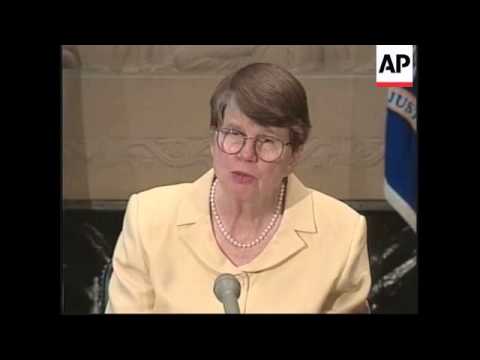 USA: USA: JANET RENO 1993 WACO INCIDENT PRESS CONFERENCE (2)