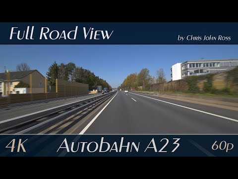 Autobahn (A23), Germany: Hamburg-Eidelstedt - Halstenbek-Krupunder - Halstenbek-Rellingen - 4K UHD