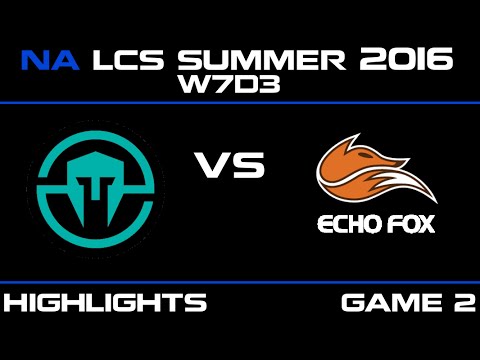 IMT vs FOX Game 2 highlights W7D3 NA LCS 2016 Immortals vs Echo FOX   FOX vs IMT   LCS LOL