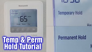 Honeywell Pro Series Thermostat Temporary & Permanent Hold